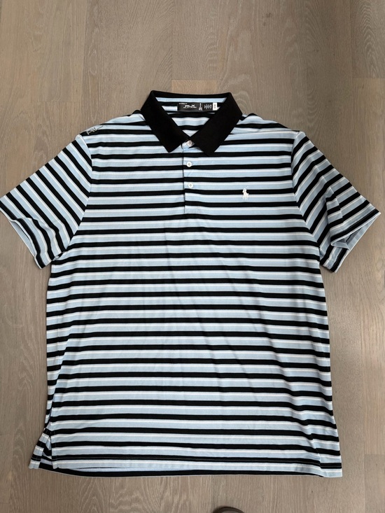 Ralph Lauren Other - Ralph Lauren RLX Striped Polo Shirt - Black & Light Blue, EUC, XXL